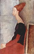 Portrat der Jeanne Hebuterne in dunkler Kleidung Amedeo Modigliani